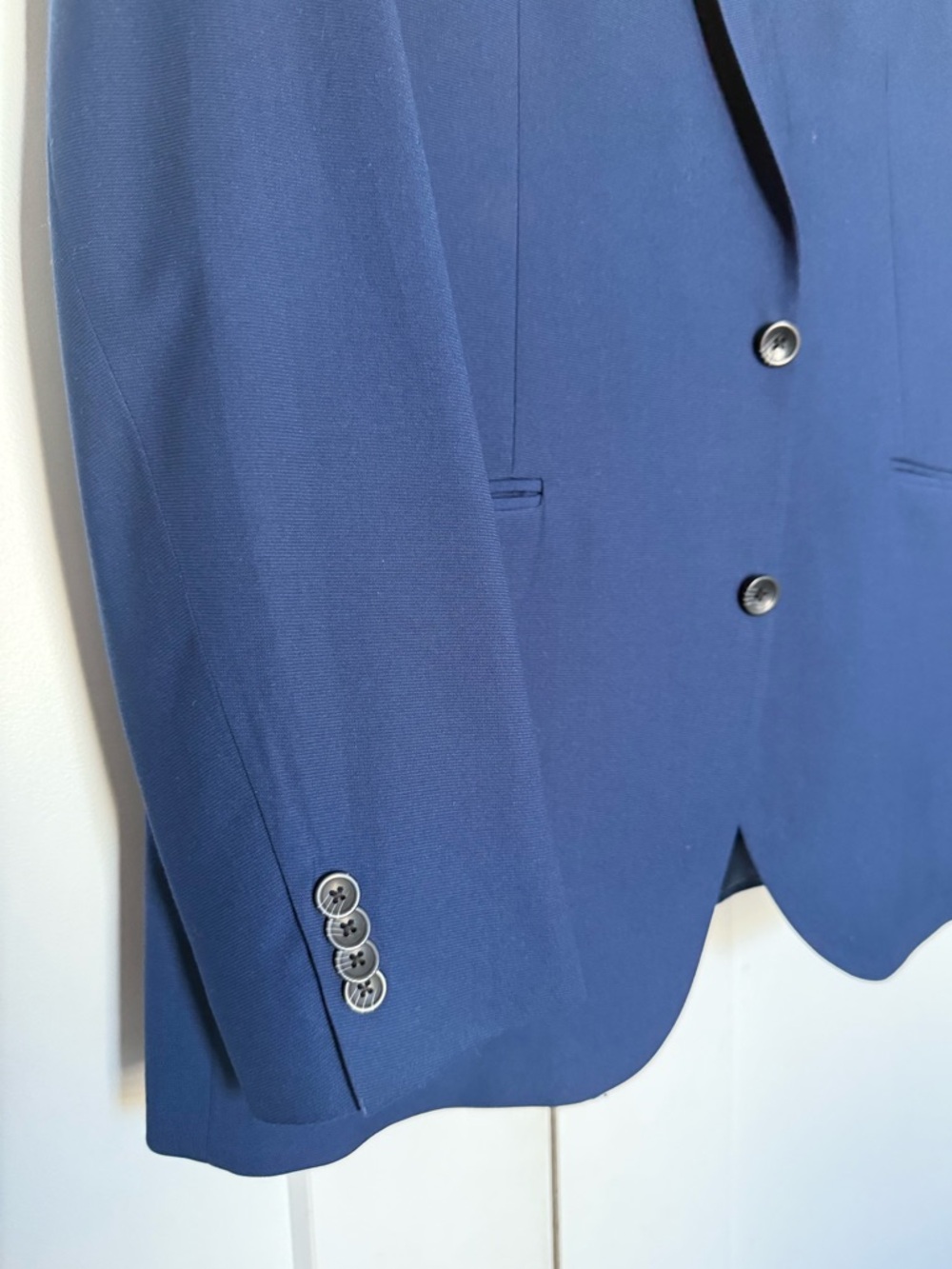 Navy Blue Men's Suit Blazer + Pants - Picture 2 of 7